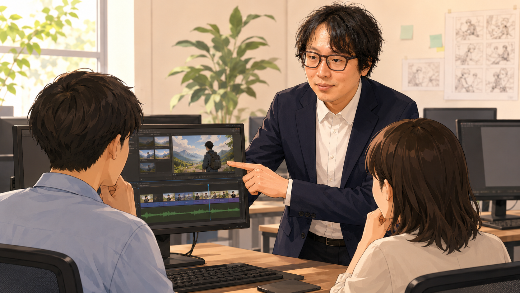いまは、職員として動画を教える側にいます
